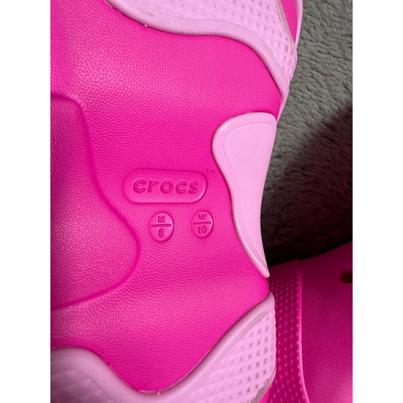 NWT Crocs Bubble Crush Clog Women's M8/W10 Hot Pink Platform Comfort Shoes New - Picture 3 of 8